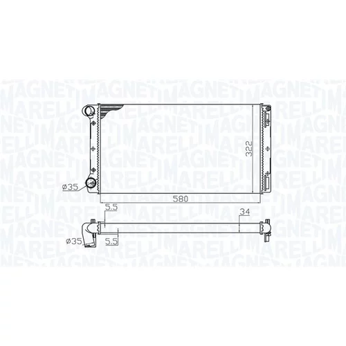 Chladič motora MAGNETI MARELLI 350213172000