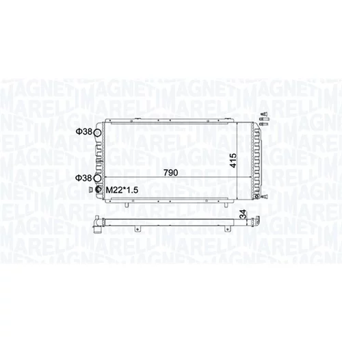 Chladič motora MAGNETI MARELLI 350213180900