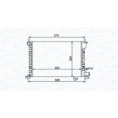 Chladič motora MAGNETI MARELLI 350213193300