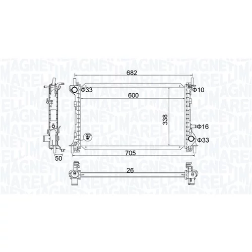 Chladič motora MAGNETI MARELLI 350213201200