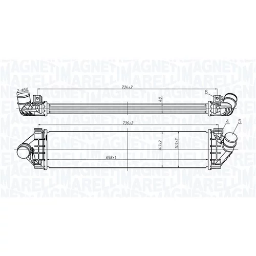 Chladič plniaceho vzduchu 351319206200 (MAGNETI MARELLI)