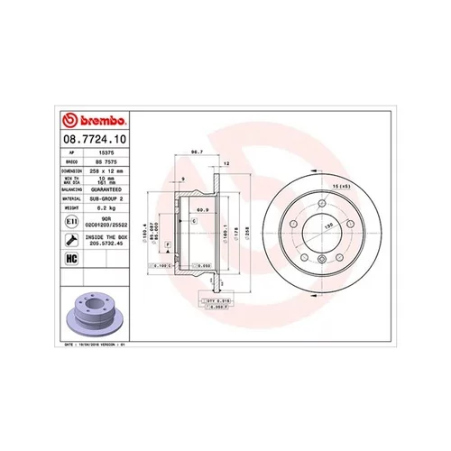 Brzdový kotúč MAGNETI MARELLI 360406032800