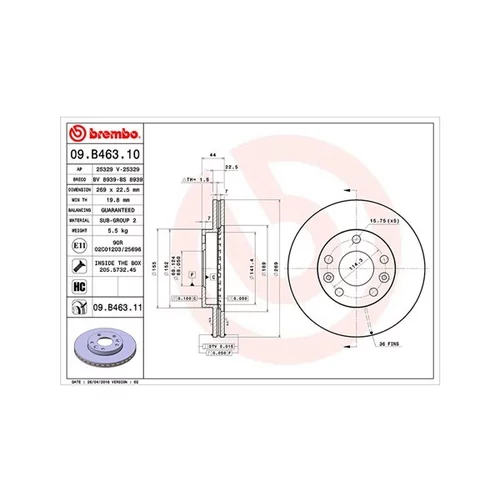 Brzdový kotúč MAGNETI MARELLI 360406110300