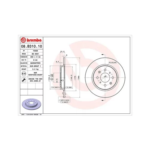 Brzdový kotúč MAGNETI MARELLI 360406117500