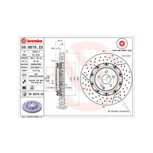 Brzdový kotúč MAGNETI MARELLI 360406128303