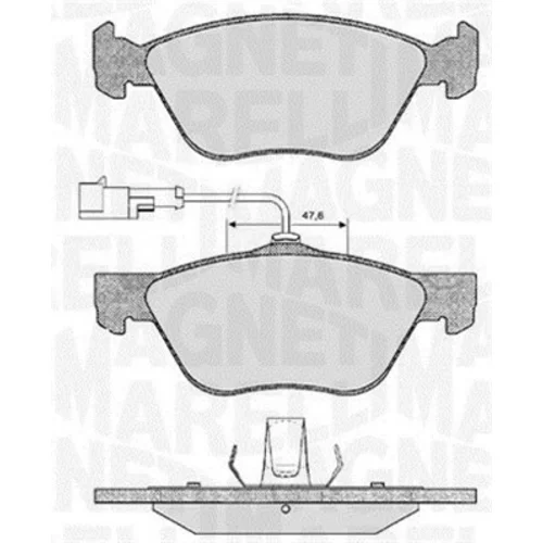 Sada brzdových platničiek kotúčovej brzdy MAGNETI MARELLI 363916060101