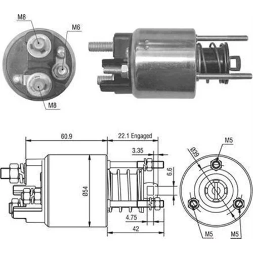 Elektromagnetický spínač pre štartér MAGNETI MARELLI 940113050016