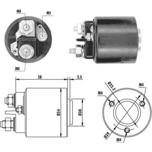 Elektromagnetický spínač pre štartér MAGNETI MARELLI 940113050059