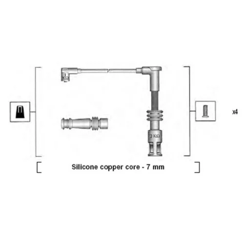 Sada zapaľovacích káblov 941045430528 (MAGNETI MARELLI)