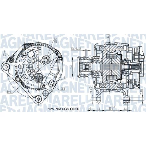 Alternátor MAGNETI MARELLI 063731502010