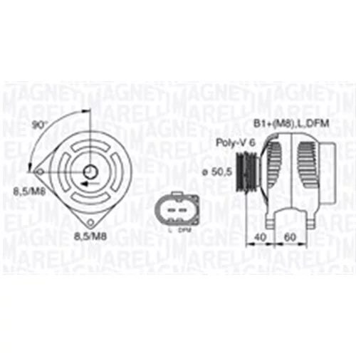 Alternátor MAGNETI MARELLI 063731542010