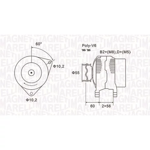 Alternátor MAGNETI MARELLI 063731577010