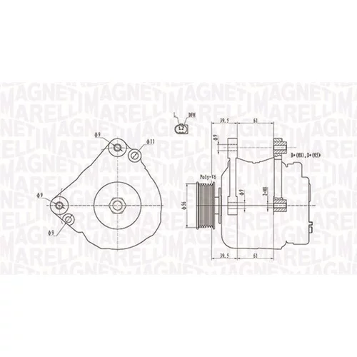 Alternátor MAGNETI MARELLI 063731818010