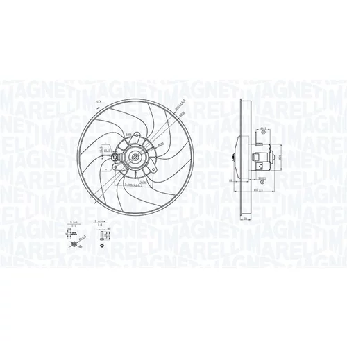 Ventilátor chladenia motora MAGNETI MARELLI 069422756010