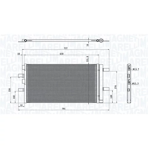 Kondenzátor klimatizácie MAGNETI MARELLI 350203100300