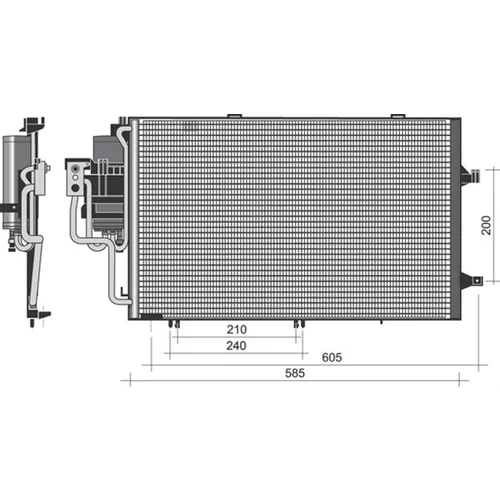 Kondenzátor klimatizácie MAGNETI MARELLI 350203351000