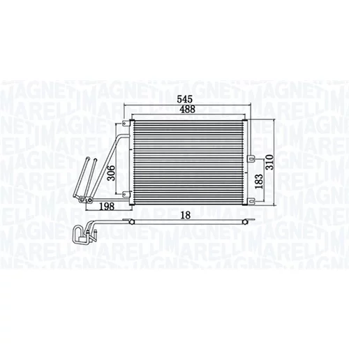 Kondenzátor klimatizácie MAGNETI MARELLI 350203950000 - obr. 1