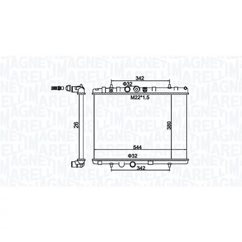 Chladič motora MAGNETI MARELLI 350213156100