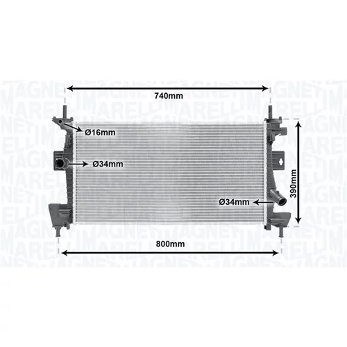 Chladič motora MAGNETI MARELLI 350213170200