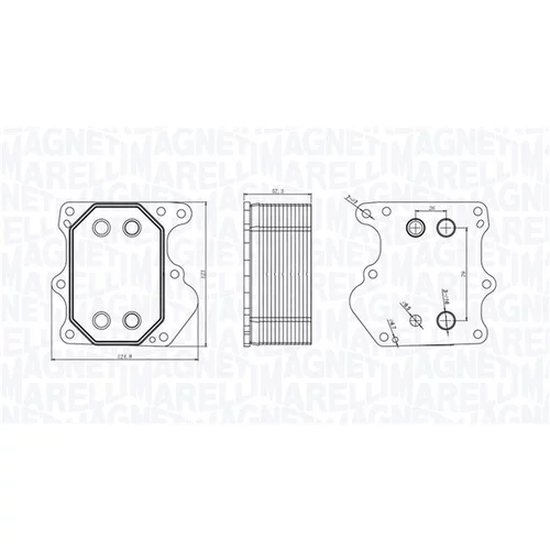 Chladič motorového oleja MAGNETI MARELLI 350300001600