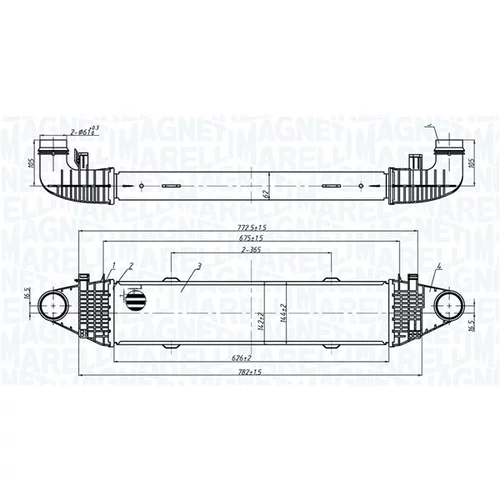 Chladič plniaceho vzduchu MAGNETI MARELLI 351319206250