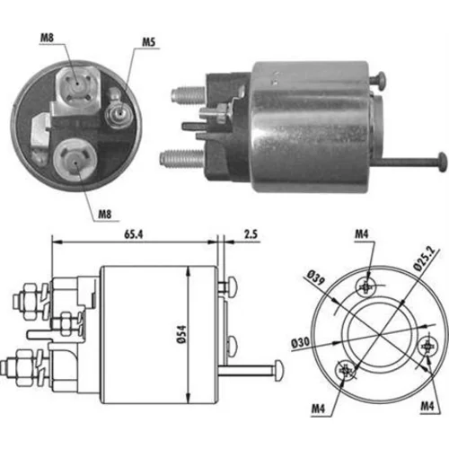 Elektromagnetický spínač pre štartér MAGNETI MARELLI 940113050066