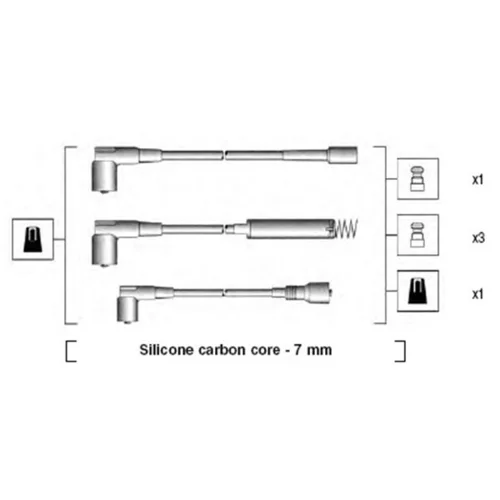 Sada zapaľovacích káblov MAGNETI MARELLI 941125120666