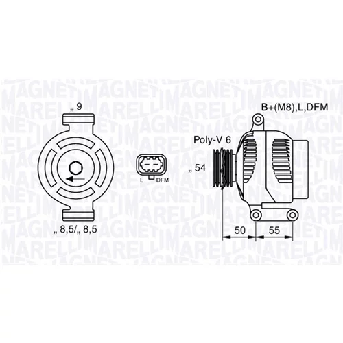 Alternátor MAGNETI MARELLI 063377425010