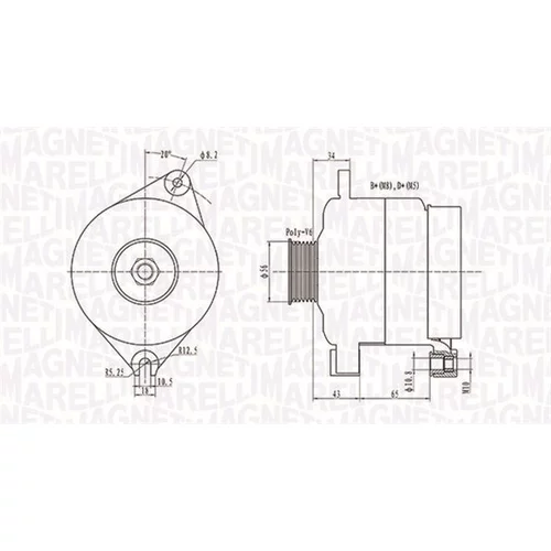 Alternátor MAGNETI MARELLI 063731086010