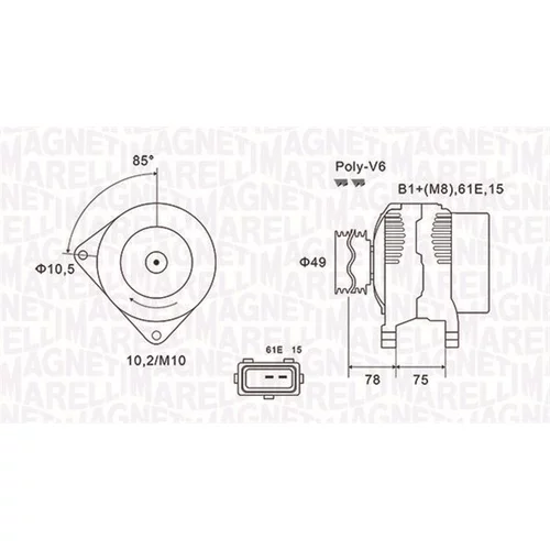 Alternátor MAGNETI MARELLI 063731591010