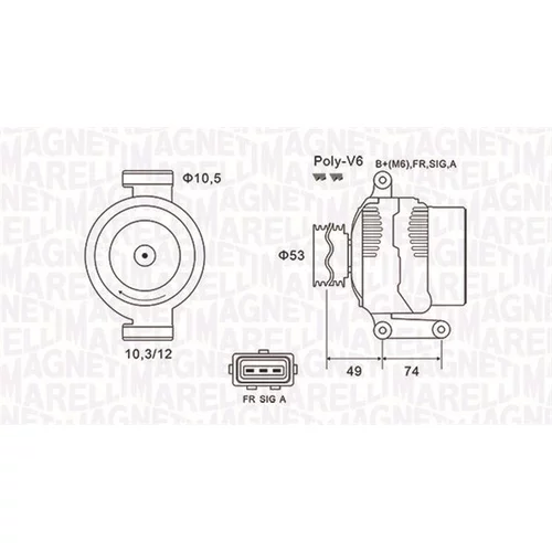 Alternátor MAGNETI MARELLI 063731638010