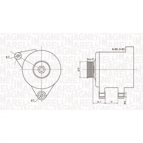 Alternátor MAGNETI MARELLI 063731747010