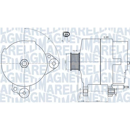 Alternátor MAGNETI MARELLI 063731817010