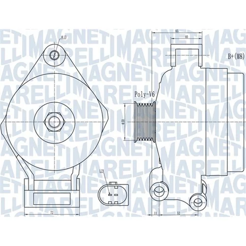 Alternátor MAGNETI MARELLI 063732044010