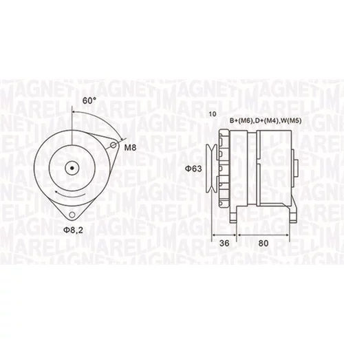 Alternátor MAGNETI MARELLI 063735060010