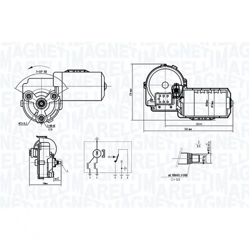 Motor stieračov MAGNETI MARELLI 064371800010 - obr. 1