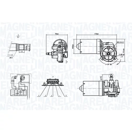 Motor stieračov MAGNETI MARELLI 064374400010 - obr. 1