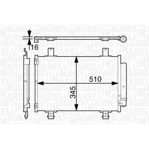 Kondenzátor klimatizácie MAGNETI MARELLI 350203631000