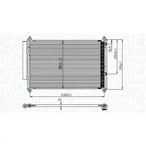 Kondenzátor klimatizácie MAGNETI MARELLI 350203850000