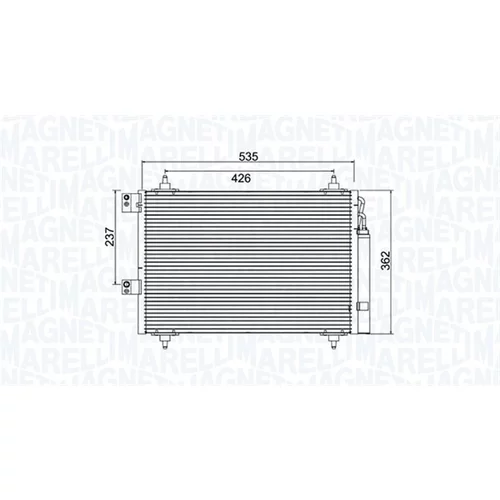 Kondenzátor klimatizácie MAGNETI MARELLI 350203936000 - obr. 1