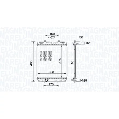 Chladič motora MAGNETI MARELLI 350213151500