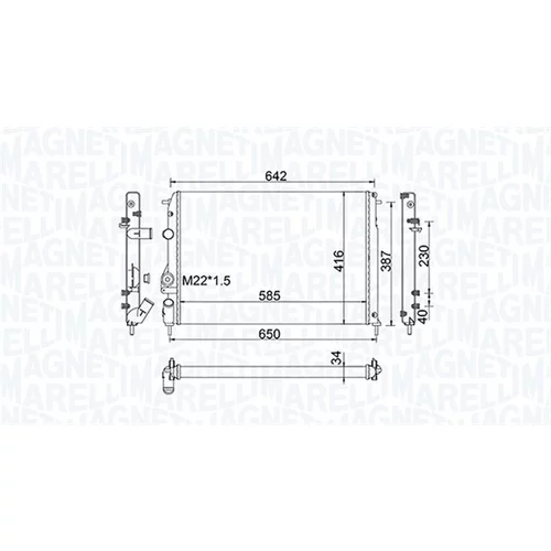 Chladič motora MAGNETI MARELLI 350213159100