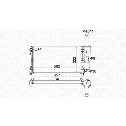 Chladič motora MAGNETI MARELLI 350213183700