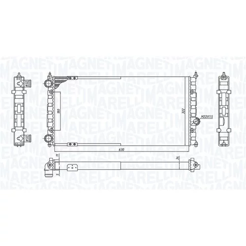 Chladič motora MAGNETI MARELLI 350213187800 - obr. 1