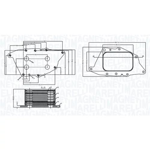 Chladič motorového oleja MAGNETI MARELLI 350300004900