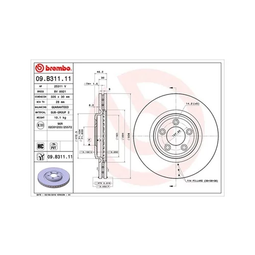 Brzdový kotúč MAGNETI MARELLI 360406111301