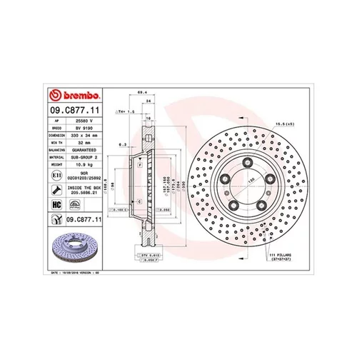 Brzdový kotúč MAGNETI MARELLI 360406161701