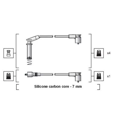 Sada zapaľovacích káblov MAGNETI MARELLI 941318111154 - obr. 1