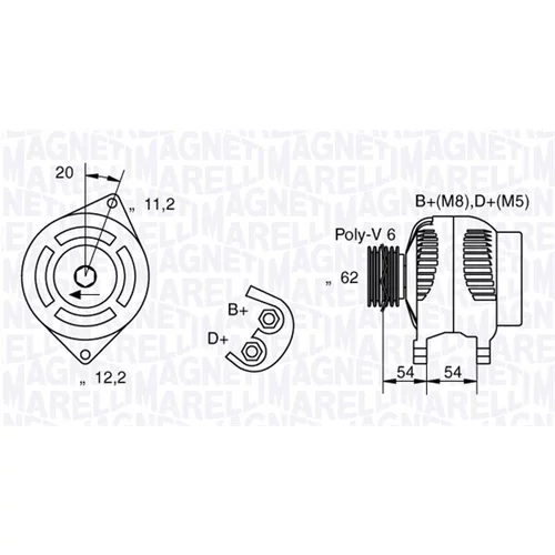 Alternátor MAGNETI MARELLI 063321859010