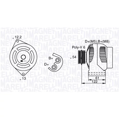 Alternátor MAGNETI MARELLI 063377018010